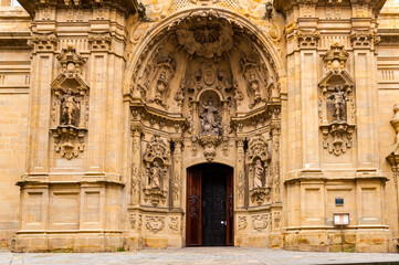 Fototapeta na wymiar It's Basilica of Saint Mary of the Chorus, a baroque Roman Catholic parish church and minor basilica, San Sebastian, Gipuzkoa, Basque Country, Spain.