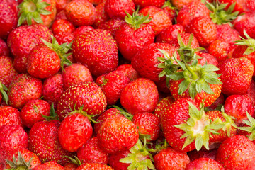 background of strawberries