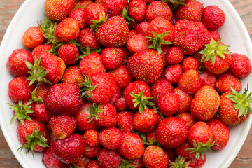 background of strawberries