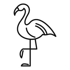 Flamingo bird icon. Outline flamingo bird vector icon for web design isolated on white background