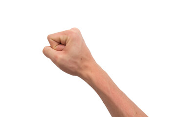 A male hand in a fist