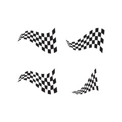 Set Race flag icon design