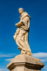 Fototapeta premium It's Statue on the Trinity bridge in Valencia, Spain