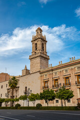 Fototapeta na wymiar It's Tower of the Convent of Santo Domingo de Valencia, Former General Captaincy of Valencia. Valencia, Spain