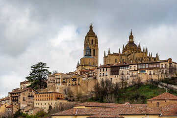 Fototapeta na wymiar It's Old Town of Segovia, Spain. UNESCO World Heritage Site