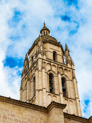 Fototapeta premium It's Segovia Cathedral, a Roman Catholic religious church in Segovia, Spain.