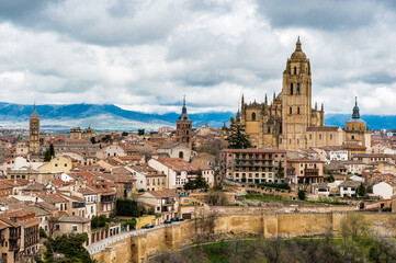 Fototapeta na wymiar It's Old Town of Segovia, Spain. UNESCO World Heritage Site