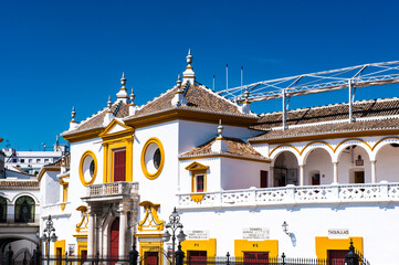 It's Plaza de Toros (Bull Square) in Seville, Spain.