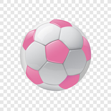 Soccer ball 3D icon on transparent background