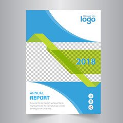 Abstrat Annual Report Cover Design Template.