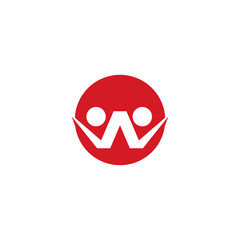 W Letter Logo Template