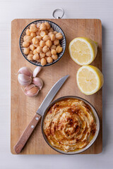 Hummus chickpea, olive oil and lemon