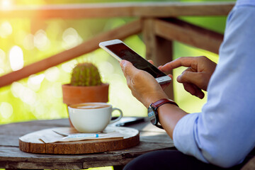 Women using mobile payments online shopping and icon customer network connection.