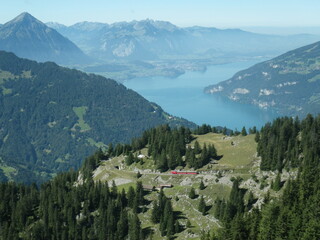 The Schynige Platte railway and Lake Thun