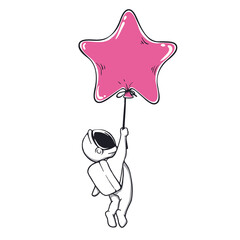 Astronaut and balloon