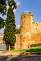 Fototapeta na wymiar Wall around the Old city of Toledo, Spain, UNESCO World Heritage