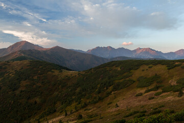 Sunny day high in mountains