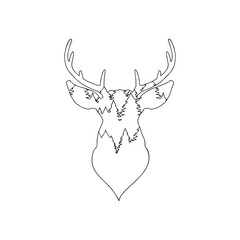 Deer head silhouette