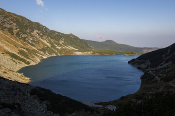 Fototapeta na wymiar Beautiful tranquil lake in mountains