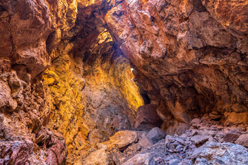 gallery of the old mines of Beninar (Spain)

