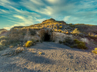gallery of the old mines of Beninar (Spain)

