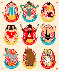 Circus collection. Vector illustration.