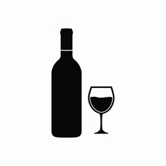 wine icon vector sign  symbol