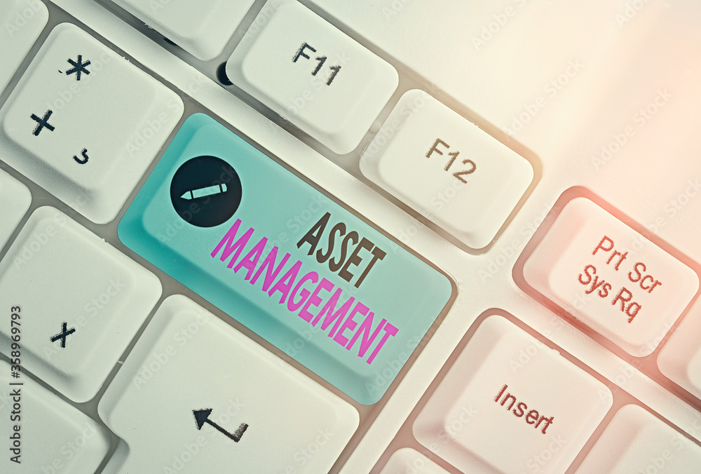 Poster conceptual hand writing showing asset management. concept meaning precise handling of resources for 