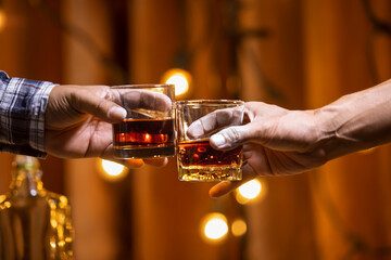whiskey, for a friendly party in a bar or a restaurant.