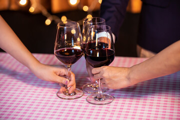 food and Drink, wine red and for a friendly, in a bar or a restaurant