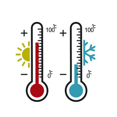 Thermometer icon vector. Temperature Sign
