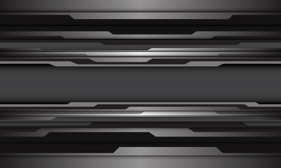 Abstract grey metallic black circuit design modern futuristic technology background vector illustration.
