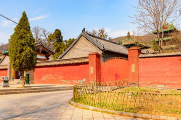 It's Authentic Shaolin Monastery (Shaolin Temple), a Zen Buddhist temple. UNESCO World Heritage site