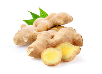 ginger isolated on white background. depth of field