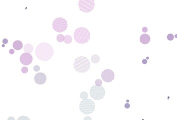 Light Pink vector pattern with spheres.