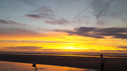 Coucher de soleil en Mer du Nord