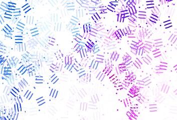 Light Pink, Blue vector background with stright stripes, dots.