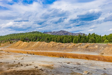 Environmental exclusion zone after chemical releases into the air and rivers of radiation chemical...