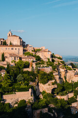 Panoramic view of the village Gordes in Provence, France.