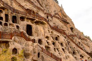 It's Longmen Grottoes ( Dragon's Gate Grottoes) or Longmen Caves.UNESCO World Heritage of tens of...