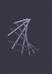 Crossing lines generativeart style colorful illustration