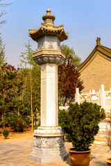 Fototapeta premium It's Giant Wild Goose Pagoda complex, a Buddhist pagoda Xi'an, Shaanxi province, China. It was built in 652 during the Tang dynasty. UNESCO world heritage