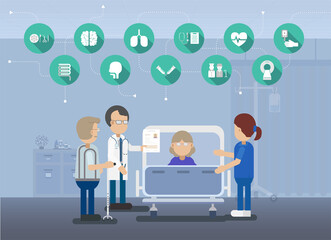 Medical service with icons