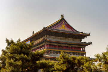 Fototapeta na wymiar It's Drum Tower of Xi'an is one of the symbols of the city. It was erected in 1380 during the early Ming Dynasty