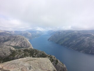 View of the Lysefjord from Preikestolen