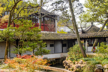 Fototapeta na wymiar It's The Humble Administrator's Garden, a Chinese garden in Suzhou, a UNESCO World Heritage Site