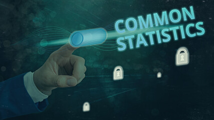 Handwriting text Common Statistics. Conceptual photo deals with collection analysis etc of numerical data