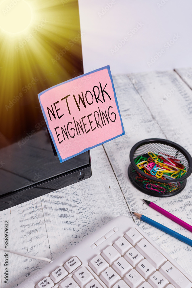 Poster handwriting text network engineering. conceptual photo professional who has the skills to oversee th