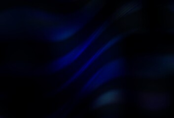 Dark BLUE vector pattern with night sky stars. Space stars on blurred abstract background with gradient. Pattern for futuristic ad, booklets.