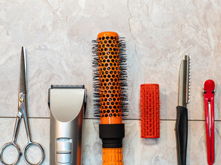 Werkzeug eines Friseursalons